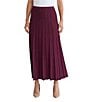Ming Wang Textured Soft Knit Pleated A-Line Maxi Skirt, Color:Midnight Violet - Image 1