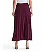 Ming Wang Textured Soft Knit Pleated A-Line Maxi Skirt, Color:Midnight Violet - Image 2