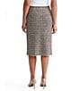 Ming Wang Tweed Knit A-Line Midi Skirt, Color:Dark Umber Multi - Image 2