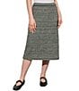 Color:Forest/Multi - Image 1 - Tweed Knit Midi Pencil Skirt