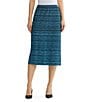 Ming Wang Tweed Knit Plaid No-Roll Elastic Waist Pull-On Skirt - Image 1