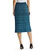 Ming Wang Tweed Knit Plaid No-Roll Elastic Waist Pull-On Skirt - Image 2