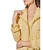 Color:Pale Marigold/Limestone/White - Image 5 - Tweed Knit Spread Wing Collar Shoulder Pads Fringe Trim Faux Blazer