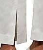 Color:White - Image 5 - Woven No-Roll Waist Back Slits Hem Pull-On Ankle Pants