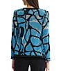Ming Wang Wrinkle-Resistant Jacquard Knit Abstract Long Sleeve Jacket - Image 2