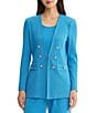 Ming Wang Wrinkle-Resistant Tailored Textural Tonal Knit Long Sleeve Jacket - Image 1