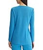 Ming Wang Wrinkle-Resistant Tailored Textural Tonal Knit Long Sleeve Jacket - Image 2