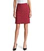 Ming Wang x Anna Marie A-Line Fringe Trim Tweed Knit Pull-On Coordinating Skirt - Image 2
