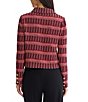 Ming Wang x Anna Marie Multi-Stitch Striped Button-Front Cropped Knit Jacket - Image 3