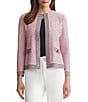 Ming Wang x Family Savvy Coordinating Shell Stitch Crew Neck Long Sleeve Jacket - Image 1