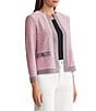 Ming Wang x Family Savvy Coordinating Shell Stitch Crew Neck Long Sleeve Jacket - Image 3