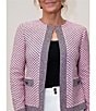 Ming Wang x Family Savvy Coordinating Shell Stitch Crew Neck Long Sleeve Jacket - Image 6