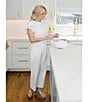 Ming Wang x Family Savvy Denim Wide Leg Cropped Cuff Jeans - Image 6