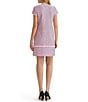 Ming Wang x Family Savvy Shell Stitch Fringe Accent Split V-Neck Cap Sleeve Dress - Image 2
