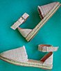 Color:Tan Herringbone - Image 6 - Prima Herringbone Ankle Strap Espadrilles