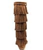 Color:Dusty Brown - Image 3 - 5-Layer Fringe Suede Boots