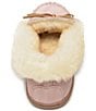 Color:Pink - Image 3 - Alpine Suede Sheepskin Moc Slippers