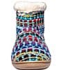 Minnetonka Betty Pile Lined Stripe Bootie Slippers, Color:Turquoise/Multi - Image 4