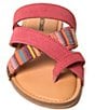Color:Hot Pink Multi - Image 4 - Faribee Banded Thong Flat Sandals