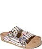 Minnetonka Georgine Striped Buckled Platform Slide Sandals - Image 1