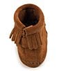 Color:Brown - Image 3 - Kids' Back Flap Bootie Crib Shoes (Infant)