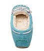 Color:Unicorn Turquoise - Image 3 - Girls' Cassie Suede Moccasins (Infant)