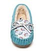 Color:Unicorn Turquoise - Image 4 - Girls' Cassie Suede Moccasins (Infant)