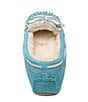 Color:Unicorn Turquoise - Image 3 - Girls' Cassie Suede Moccasins (Youth)