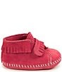 Color:Pink - Image 2 - Girls' Front Strap Bootie Crib Shoes (Infant)