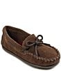 Color:Chocolate - Image 1 - Kids' Boat Suede Moccasins (Toddler)