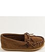 Color:Dusty Brown - Image 2 - Kids' Kilty Suede Whipstitch Moccasins (Toddler)