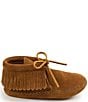 Color:Brown - Image 2 - Kids' Suede Fringe Softsole Boots (Youth)