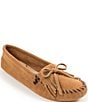 Color:Taupe - Image 1 - Kilty Softsole Suede Moccasins