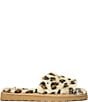 Color:Cream Leopard Print - Image 2 - Lolo Leopard Print Faux Fur Slides