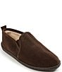Color:Chocolate - Image 1 - Men's Suede Romeo Slippers