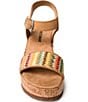 Color:Tan Multi - Image 4 - Patrice Ankle Strap Platform Wedge Sandals