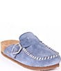 Minnetonka Suede Buckle Clogs - Image 1