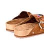 Minnetonka Sunset Embroidered Suede Buckle Clogs - Image 5