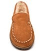 Color:Brown - Image 4 - Women's Terese Suede Sheepskin Fur Lined Moccasin Slippers