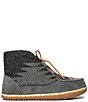 Color:Grey - Image 2 - Torrey Tribal Knit Lace-Up Cold Weather Booties