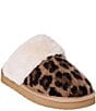 Minnetonka Women's Chesney Leopard Print Faux Fur Lined Mule Slippers - Image 1