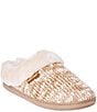 Minnetonka Women's Dina Mix Knit Faux Fur Lined Clog Slippers - Image 1