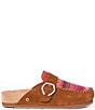 Minnetonka Women's Horizon Multi Stripe Suede Buckle Clogs - Image 2
