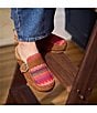 Minnetonka Women's Horizon Multi Stripe Suede Buckle Clogs - Image 6