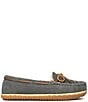 Color:Grey - Image 2 - Women's Tilia Tribal Print Suede Moccasins