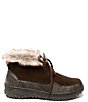 Color:Chocolate - Image 2 - Women's Tinley Suede Faux Fur Ankle Booties