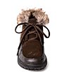 Color:Chocolate - Image 4 - Women's Tinley Suede Faux Fur Ankle Booties