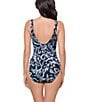 Miraclesuit Adorn Bella V-Neck Adjustable Shirring Tie Soft Cup One Piece Swimsuit, Color:Black/White - Image 2