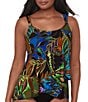 Miraclesuit Amazonia Dazzle Underwire Tankini Swim Top & Solid High Rise Bikini Swim Bottom - Image 4