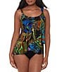 Miraclesuit Amazonia Dazzle Underwire Tankini Swim Top & Solid High Rise Bikini Swim Bottom - Image 1